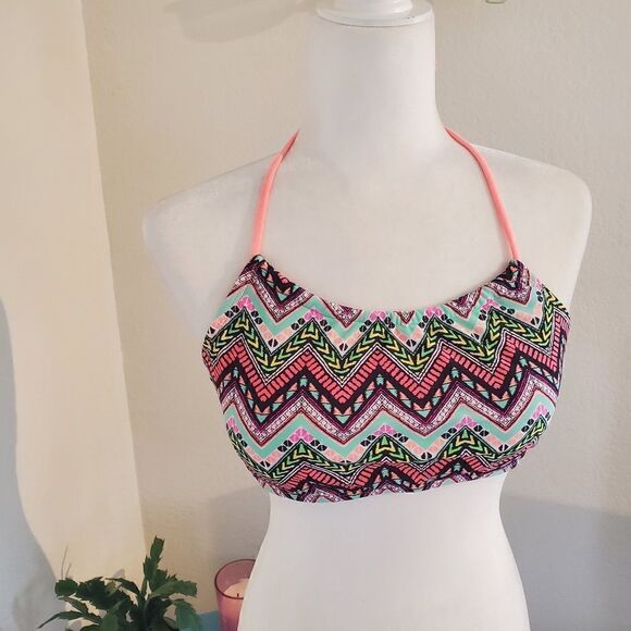 NWT Zumiez Trillium NWT neon print bikini top - Picture 13 of 14